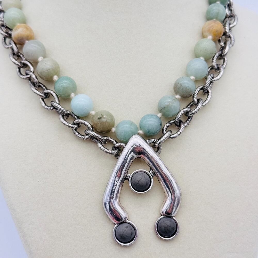 Free People Ariana Ost Think Im Dreaming Necklace Chunky Pendant Layered Boho - Picture 6 of 8